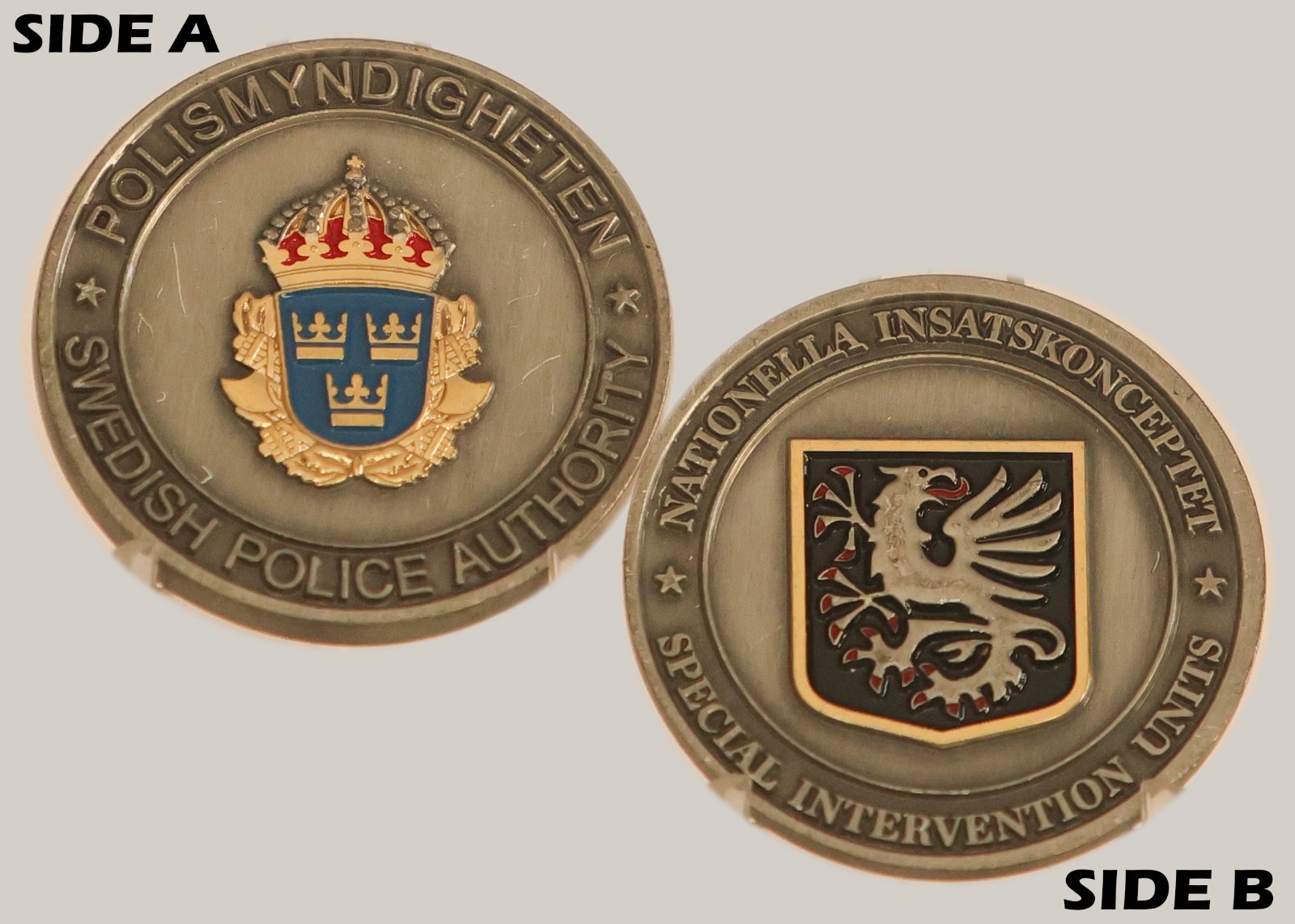 Swedish Police Authority National Intervention Concept Challenge Coin  M#1
