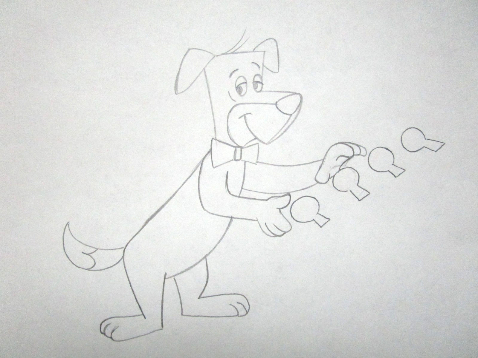 1958 HUCKLEBERRY HOUND OPENING  HANNA-BARBERA ORIGINAL PRODUCTION cel DRAWING