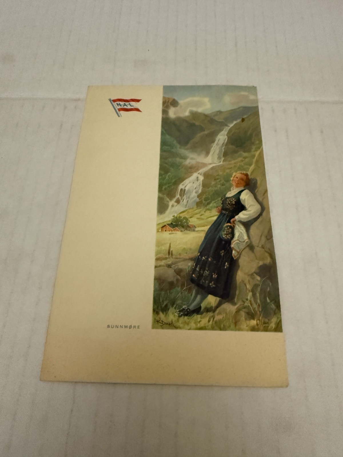 Vintage April 30 1953 Norwegian American Line Luncheon Menu