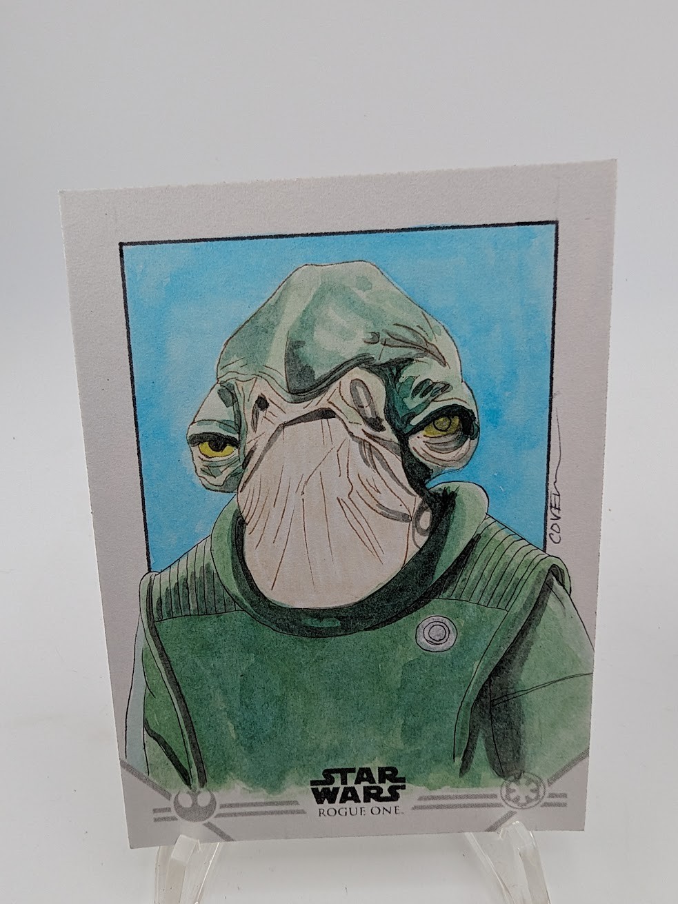 2016 Topps Star Wars Rogue One Admiral Raddus Sketch AP Art Card by Roy Cover