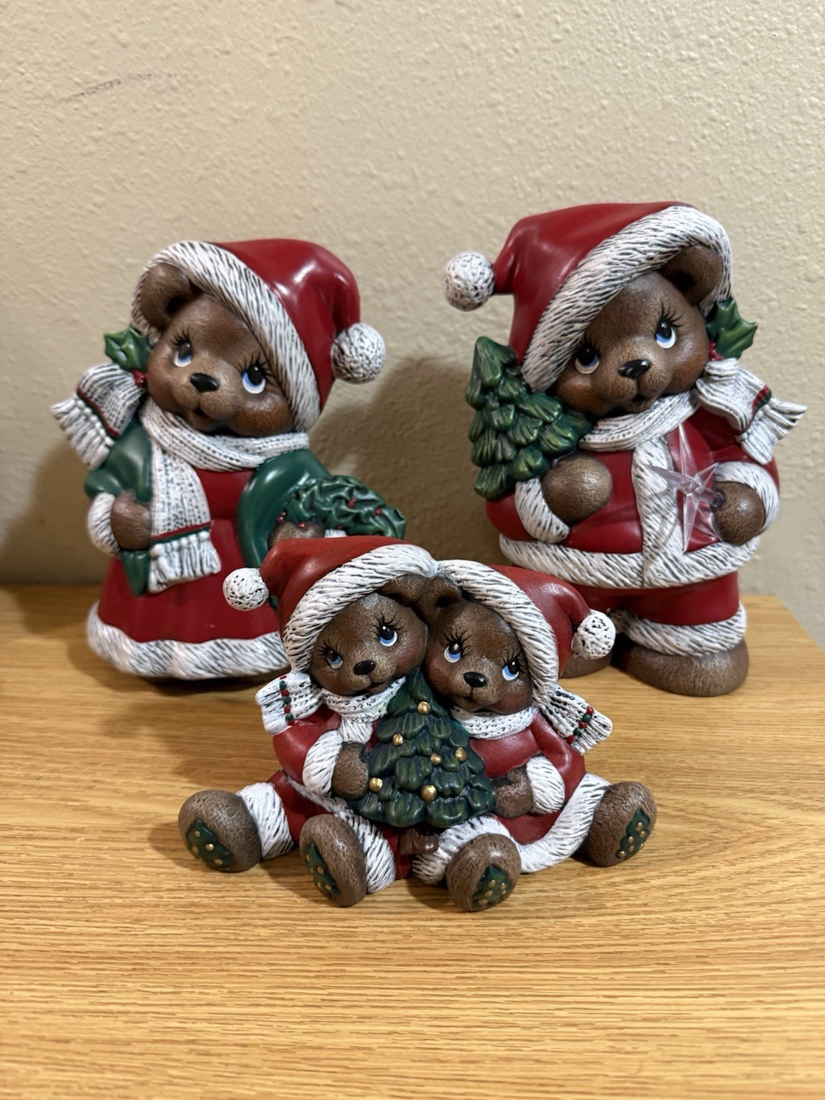 Large Set Of 3 Vintage Ceramic Bears Perfect Set Of 2 Painted The Best Large Set Of 3 Vintage Ceramic Bears Perfect Set Of 2 Painted The Best