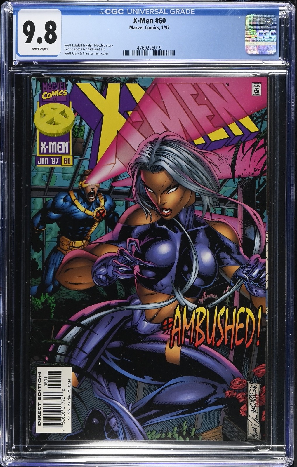 X-MEN (1991 1st Series) #60 CGC 9.8 W/P COVER BY: SCOTT CLARK & CHRIS CARLSON