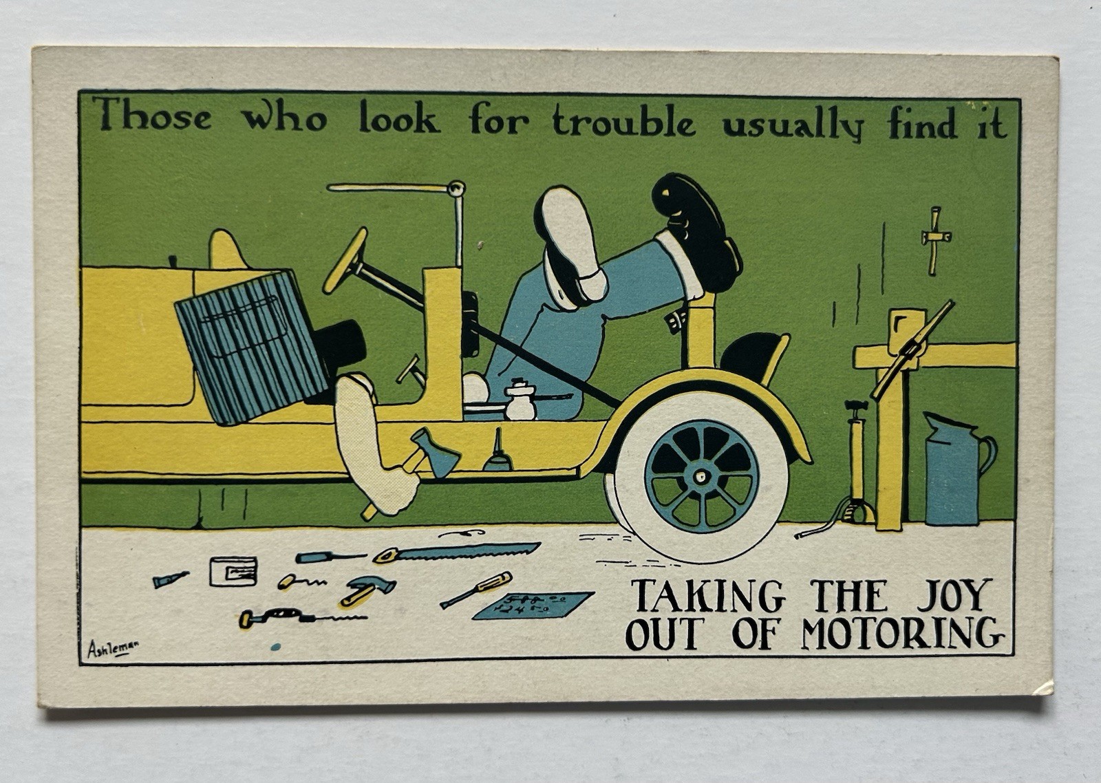 Taking The Joy Out Of Motoring Auto Repair Comic Humor Postcard P10 Taking The Joy Out Of Motoring Auto Repair Comic Humor Postcard P10