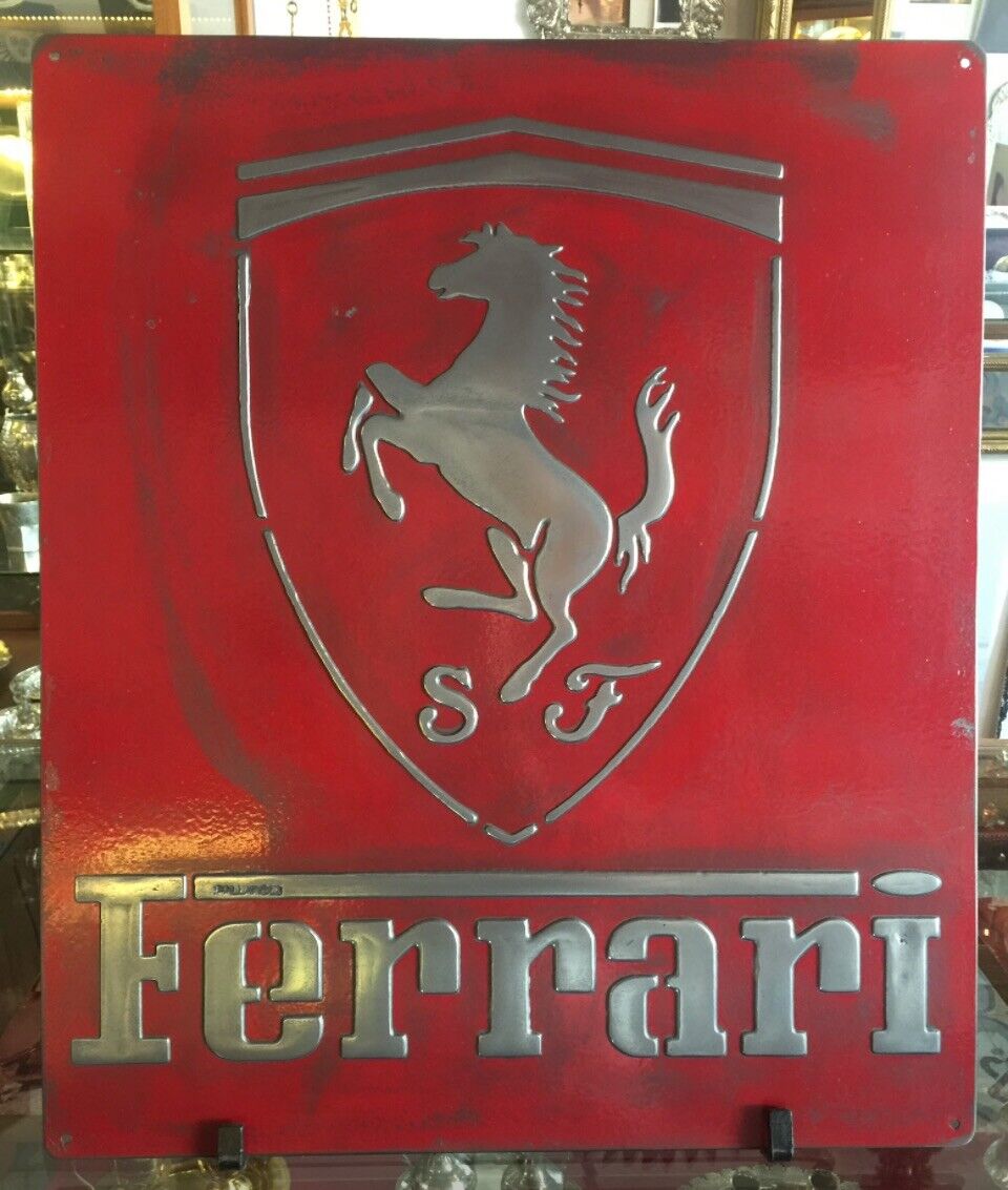 vintage Metal Sign Ferrari(handmade)