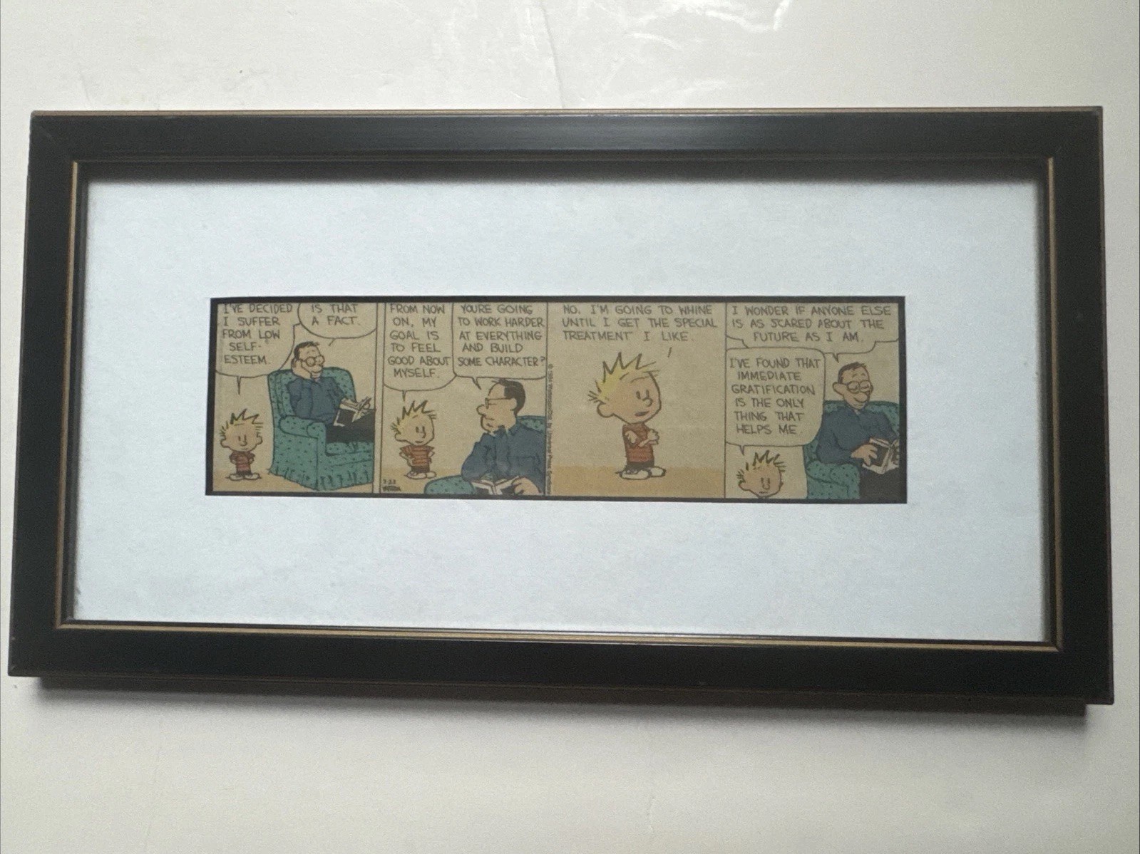 Comic Strip -Original Newspaper Clipping -Custom Framed W/ Matte  Ready 2 Hang