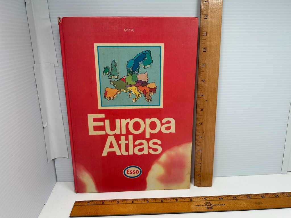 VTG 1977/78 ESSO Travel Atlas Book Europa-Atlas Europe Map **READ**