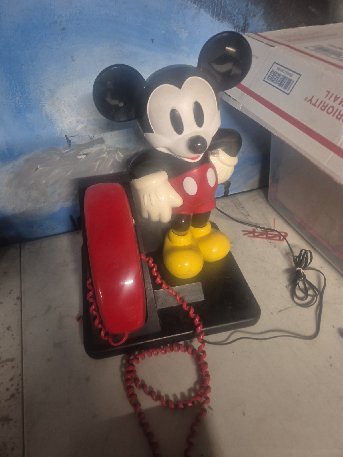 Vintage AT&T Mickey Mouse Phone Walt Disney WORKING Telephone Phone