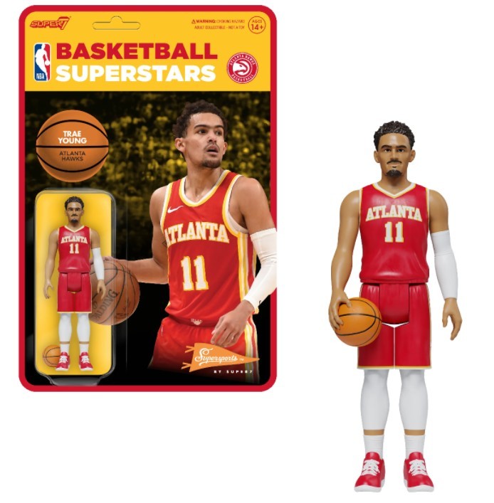 Trae Young (Atlanta Hawks) NBA ReAction Figure Wave 4 by Super7 Trae Young (Atlanta Hawks) NBA ReAction Figure Wave 4 by Super7