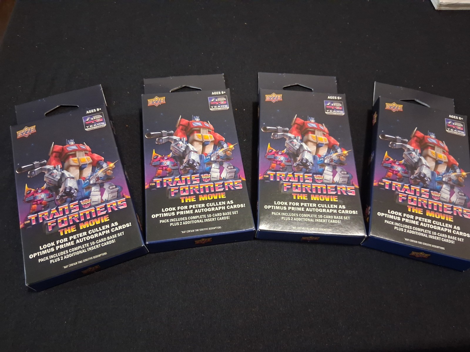 (4) Upper Deck Transformers The Movie Special Edition Trading Cards Hanger Box 