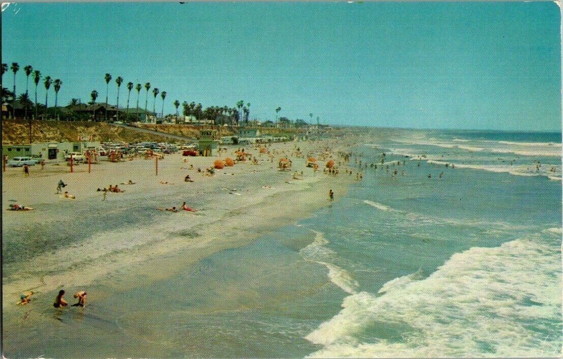 1960'S. BATHING BEACH. OCEANSIDE, CA. POSTCARD. SM10