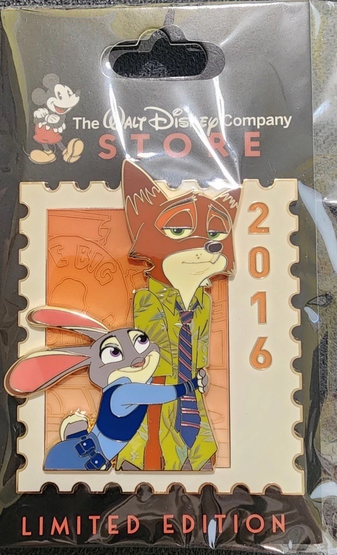 DEC TWDC D23 2026 EXPO NICK AND JUDY ZOOTOPIA LE500 STAMP PIN