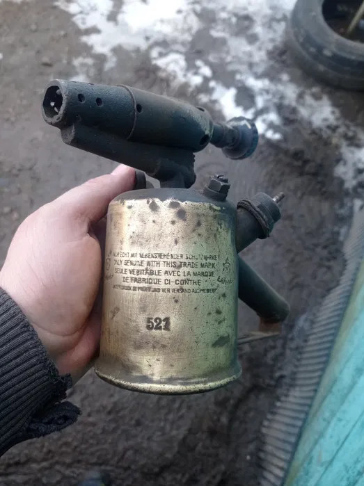 Vintage German Blowtorch E. Hähnel 521 Brass Soldering Lamp Torch Antique WWII 