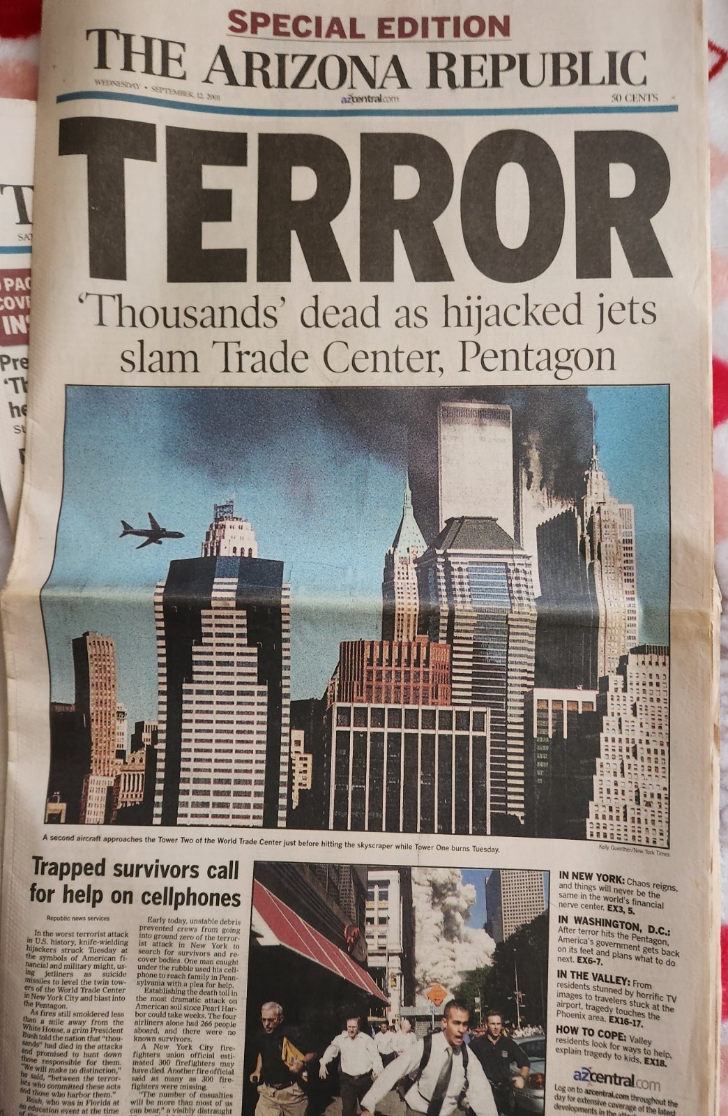 Original 9/11 Newspapers September 11, 2001 Historic Headlines Lot of 20