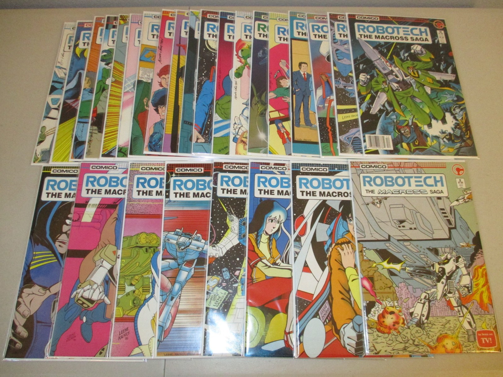 Robotech The Macross Saga #1-34 (Lot of 28 Comics) Comico 1985 Series, FN/VF