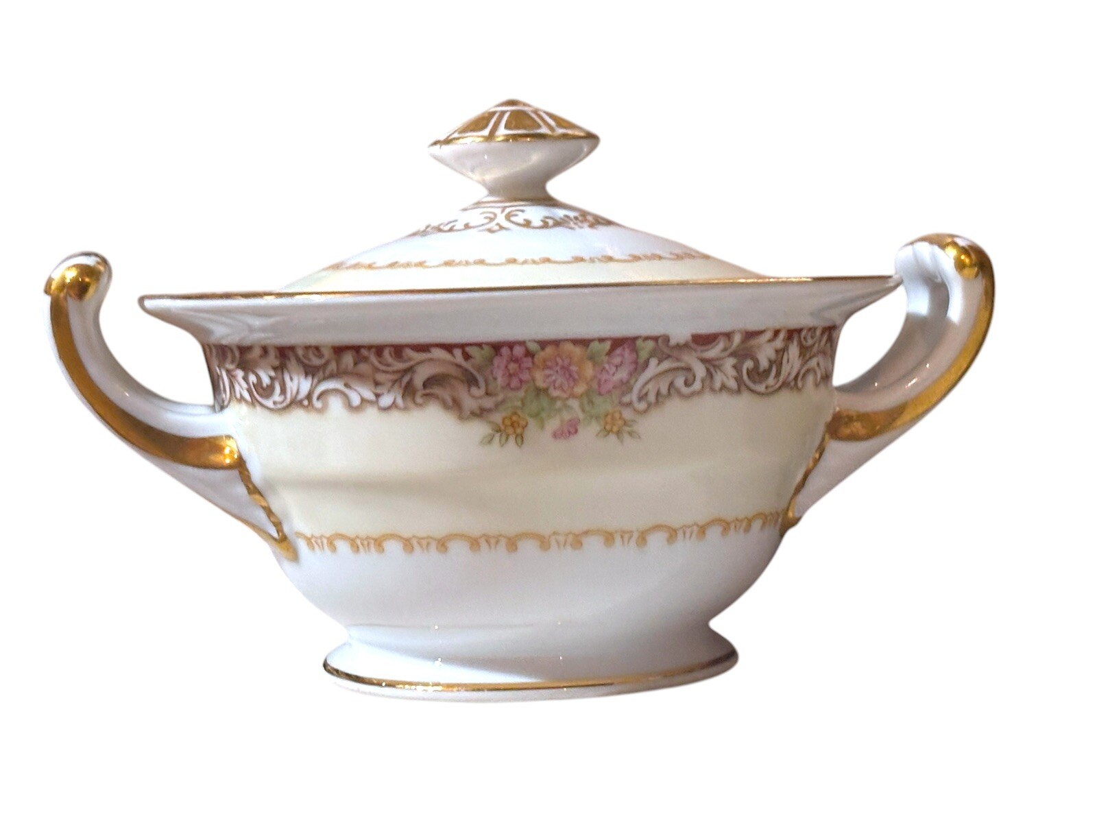 Vintage 1945 Noritake Harmony Fine China Sugar Bowl With Lid