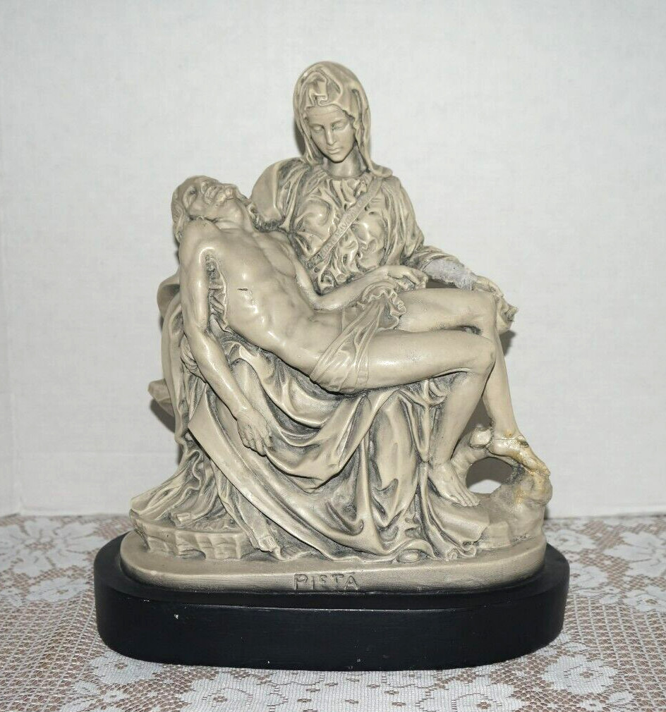Vintage Marwal Chalkware Pieta Statue Mary & Jesus 14.75 Vintage Marwal Chalkware Pieta Statue Mary & Jesus 14.75