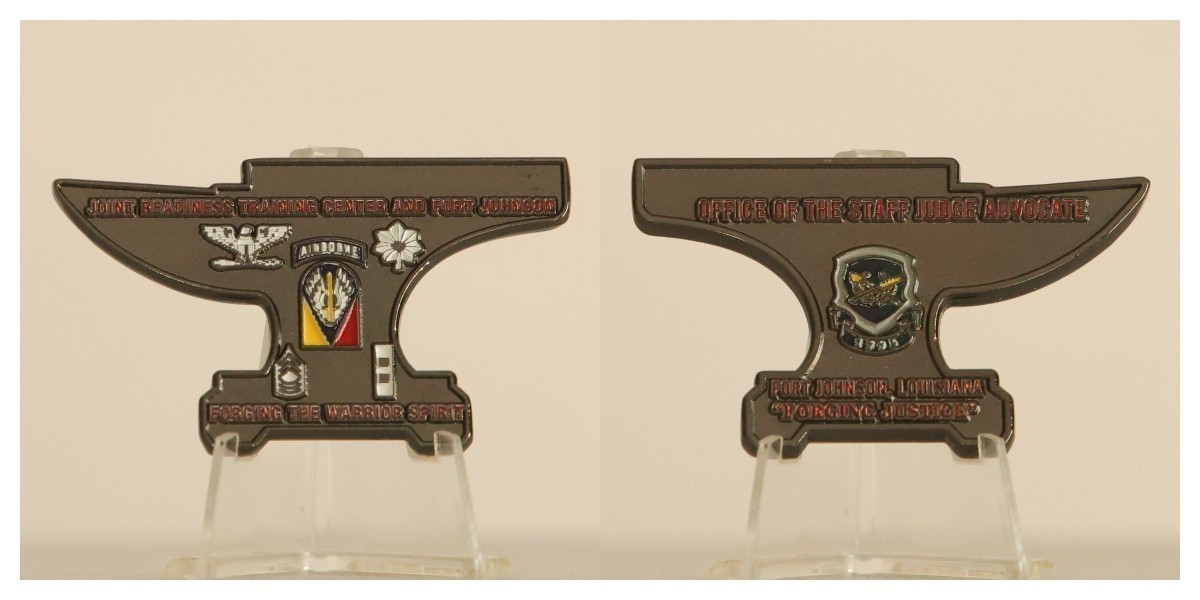 Fort Johnson LA Judge Advocate Warrior Spirit Challenge Coin  4#I
