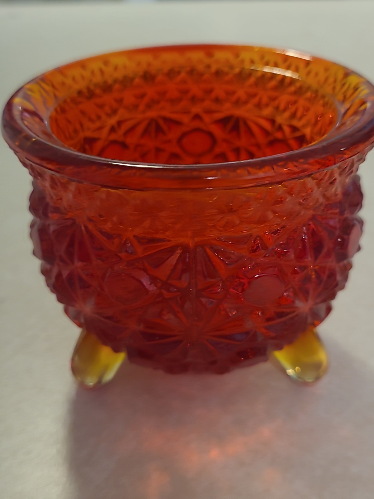 Vtg LE Smith Amberina Cadmium Glow 3\