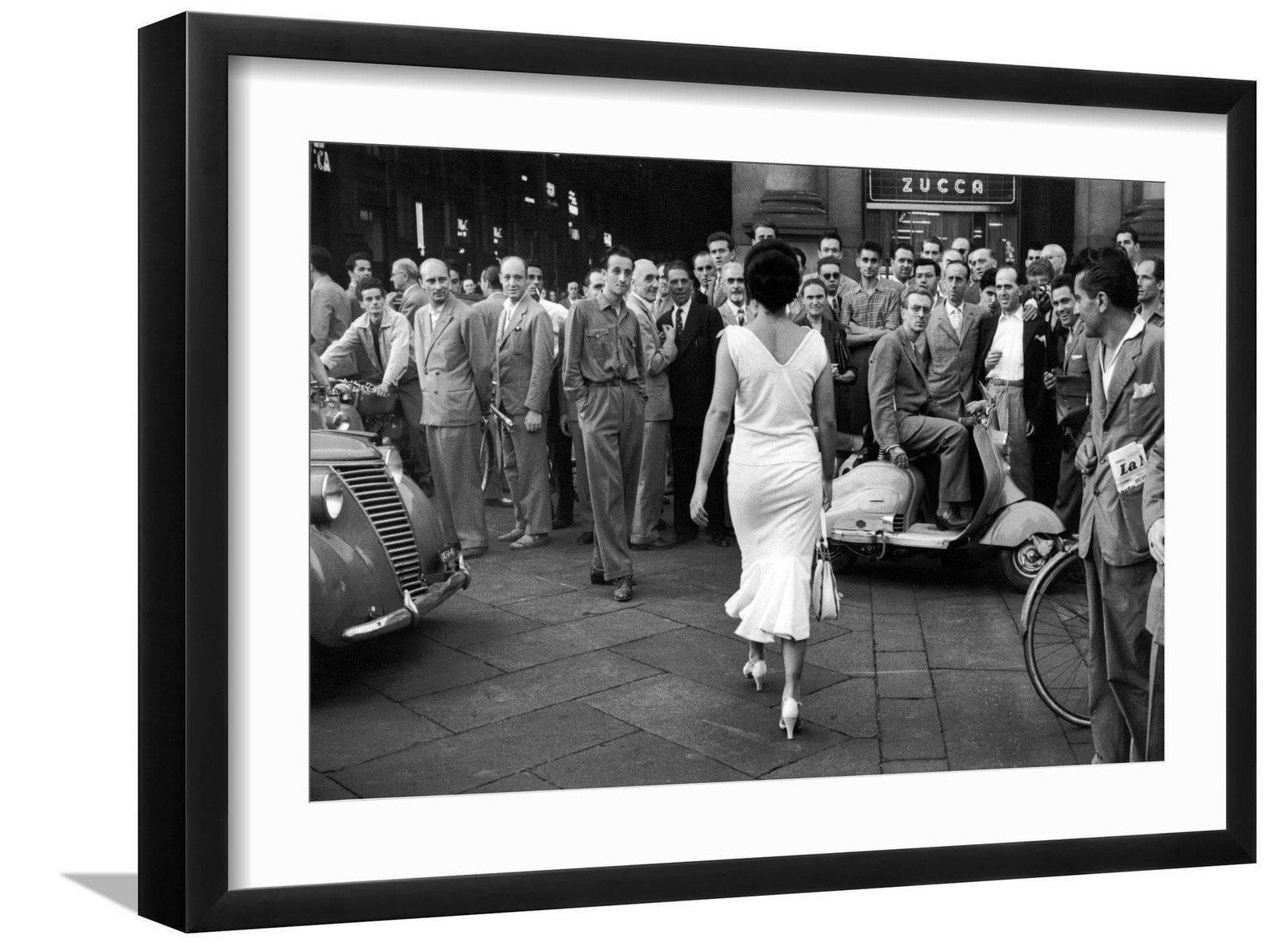 ART.COM Framed Wall Art Prints The Italians Turn, Milan 1954 by Mario de Bias... ART.COM Framed Wall Art Prints The Italians Turn, Milan 1954 by Mario de Bias...