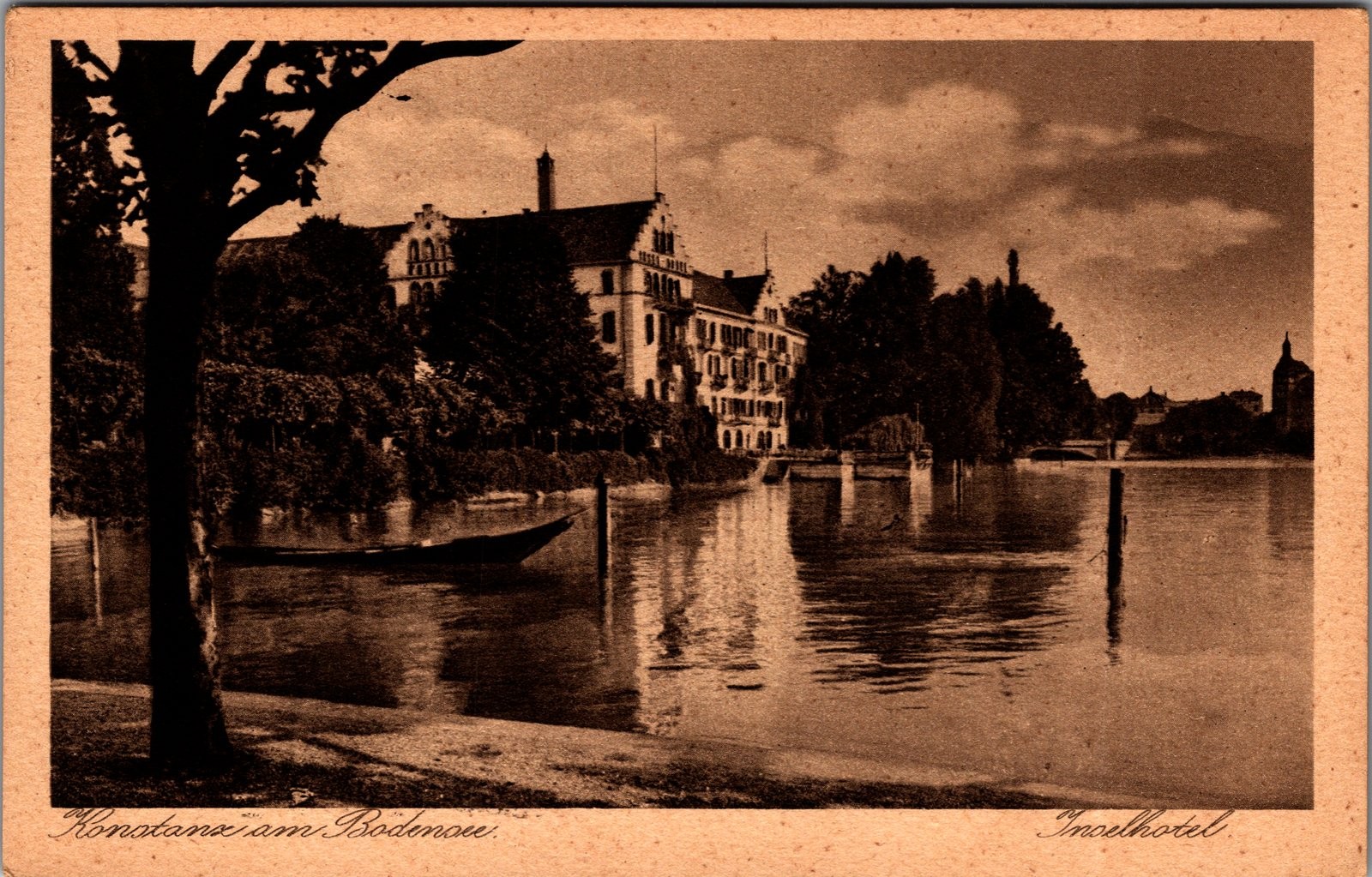 Konstanz am Bodensee Inselhotel Germany Vintage Postcard