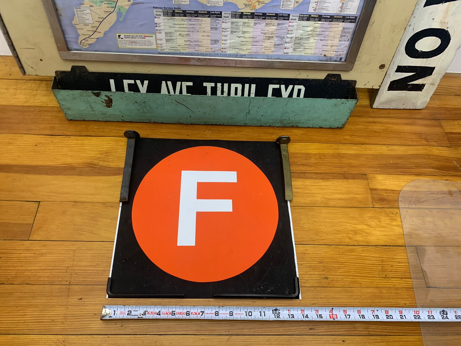 R27/30 1984 NY NYC SUBWAY ROLL SIGN F LINE BROOKLYN CONEY ISLAND KINGS HIGHWAY
