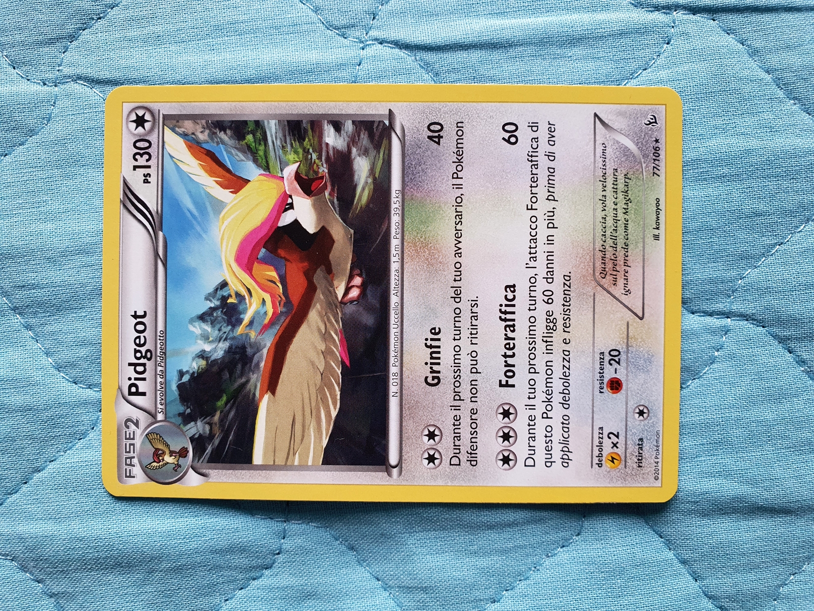 Pokemon Card PIDGEOT 77/106 RARE Infernal Fire Set ITA NB