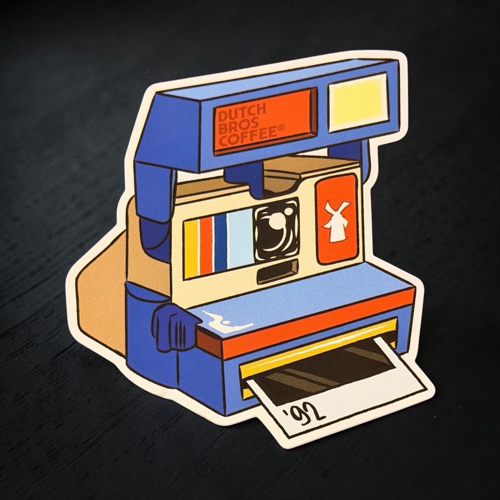 Dutch Bros X Polaroid Camera Sticker decal Drop August 2026 Good Vibes Coffee