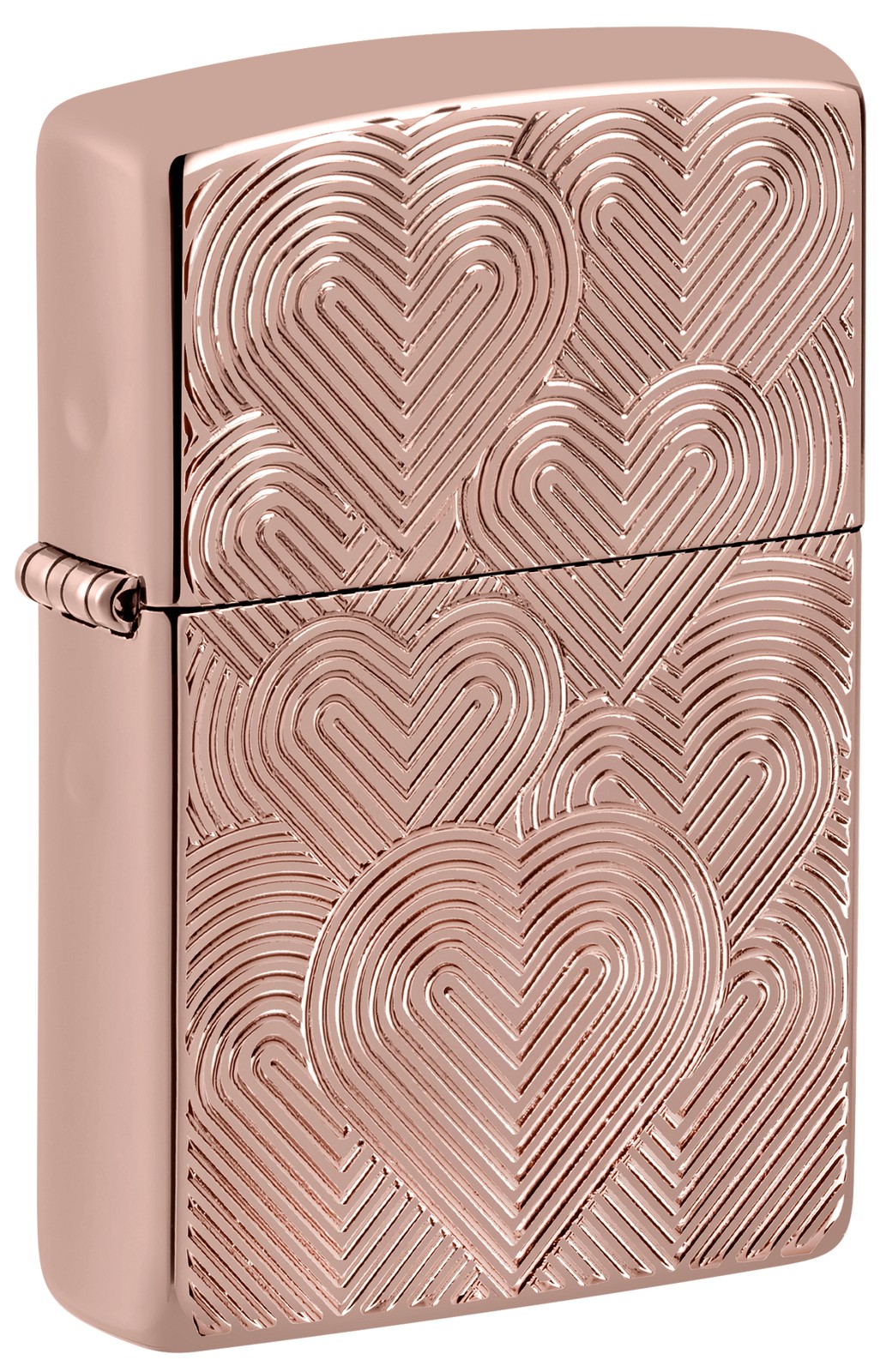 Zippo Armor Hearts Design High Polish Rose Gold Windproof Pocket Lighter, 48919 Zippo Armor Hearts Design High Polish Rose Gold Windproof Pocket Lighter, 48919