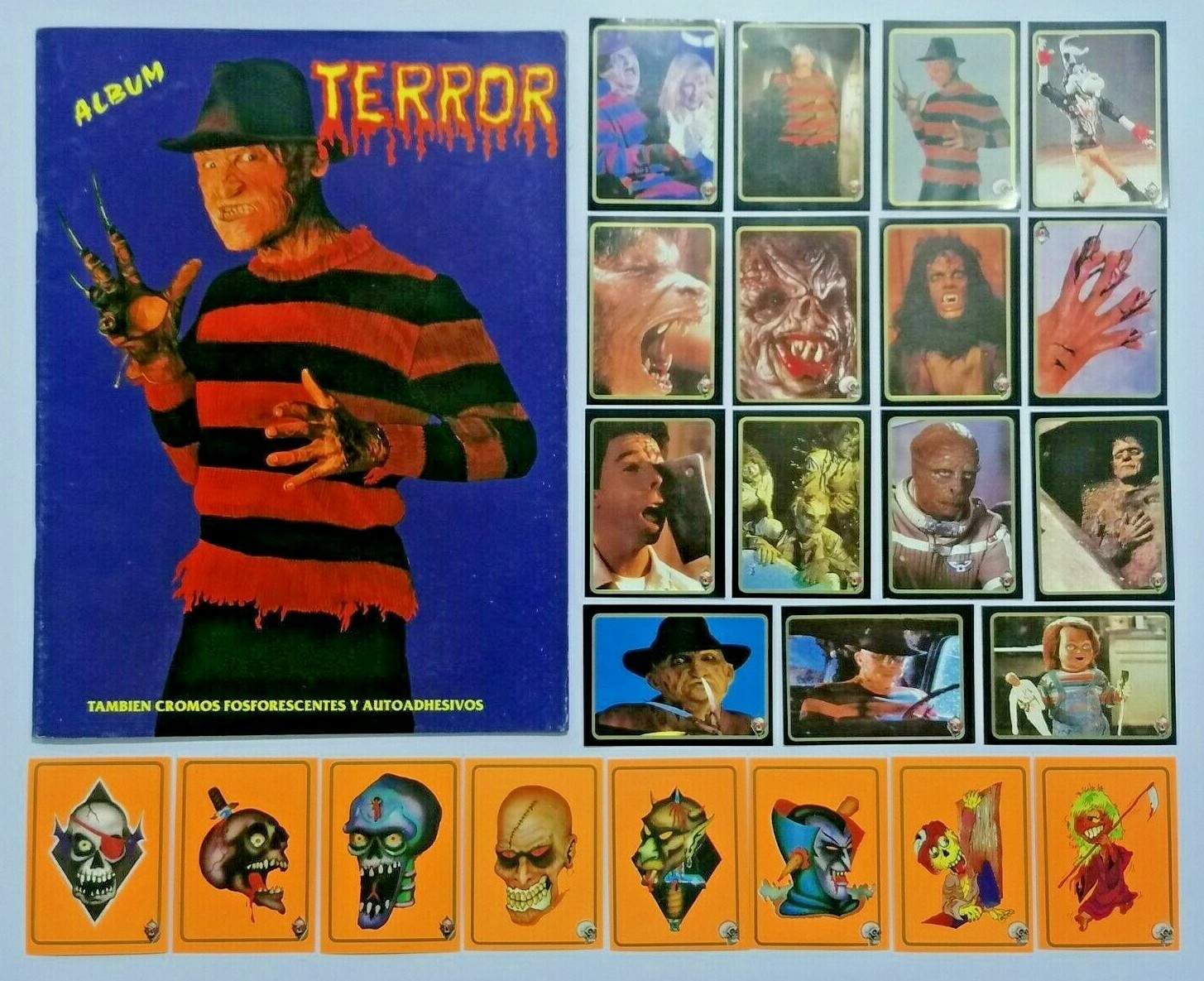 TERROR Album + Full Set 196/196 Black PERU 1996 Ed. Navarrete, Horror Spanish