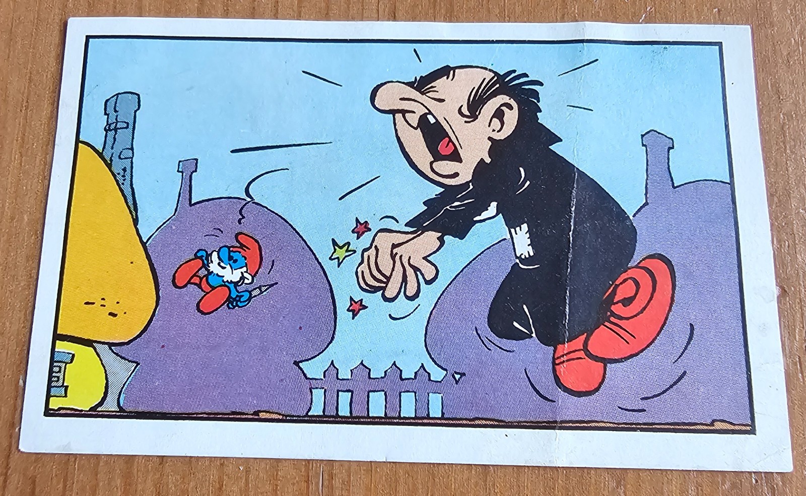 1964 Kwatta Belgian Chocolate The Smurfs #61 Gargamel Papa Smurf Rookie Card RC