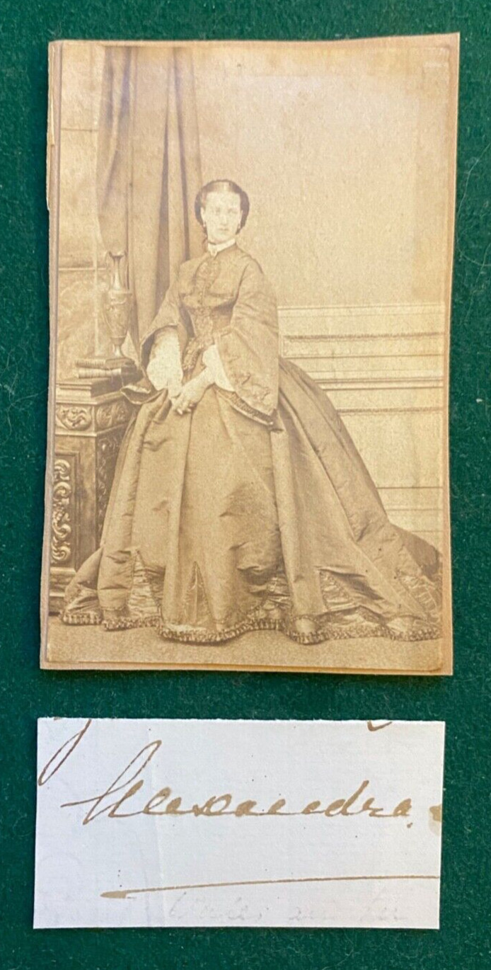 Antique British Royal Autograph Signature Photo Queen Alexandra Princess Denmark Antique British Royal Autograph Signature Photo Queen Alexandra Princess Denmark