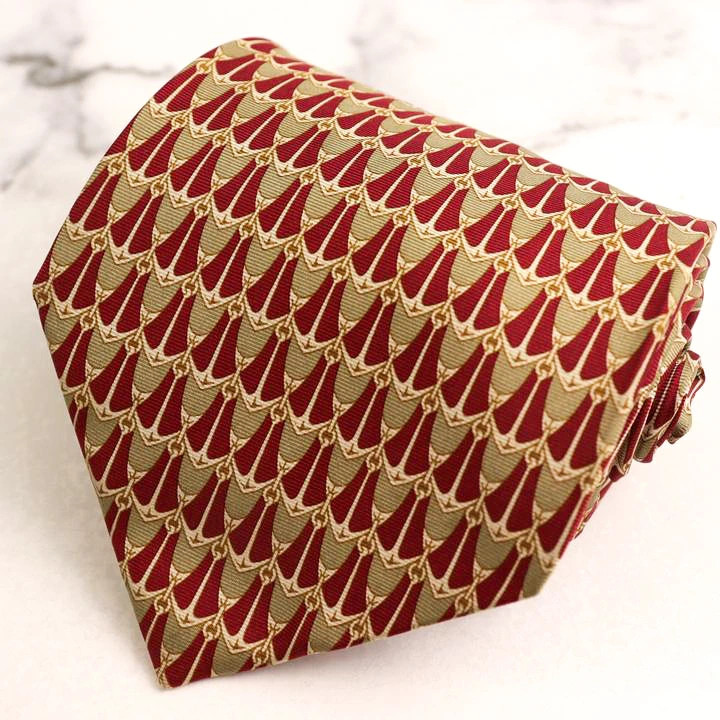 Balenciaga Silk Necktie Red Italian Made Men\'s Formal Accessory (Ages 14+)