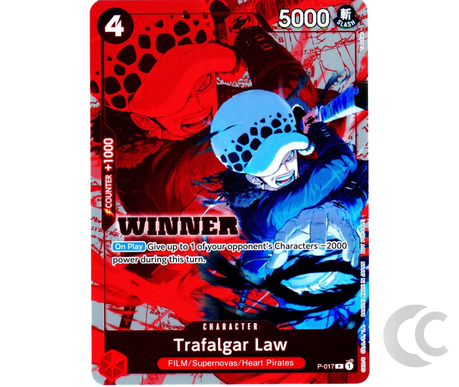 Trafalgar Law P-017 Winner Promo ONE PIECE Card Game English NM