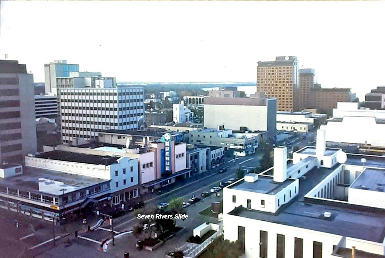 Fourth Avenue Anchorage Alaska Street Scene Sign 35mm Slide Photo