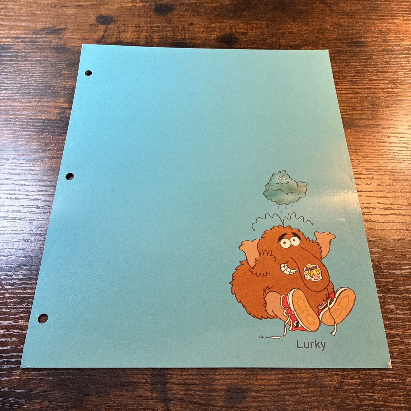 x1 Vtg 1983 Hallmark Lurky Murky Dismal Rainbow Brite Single Binder Page Divider