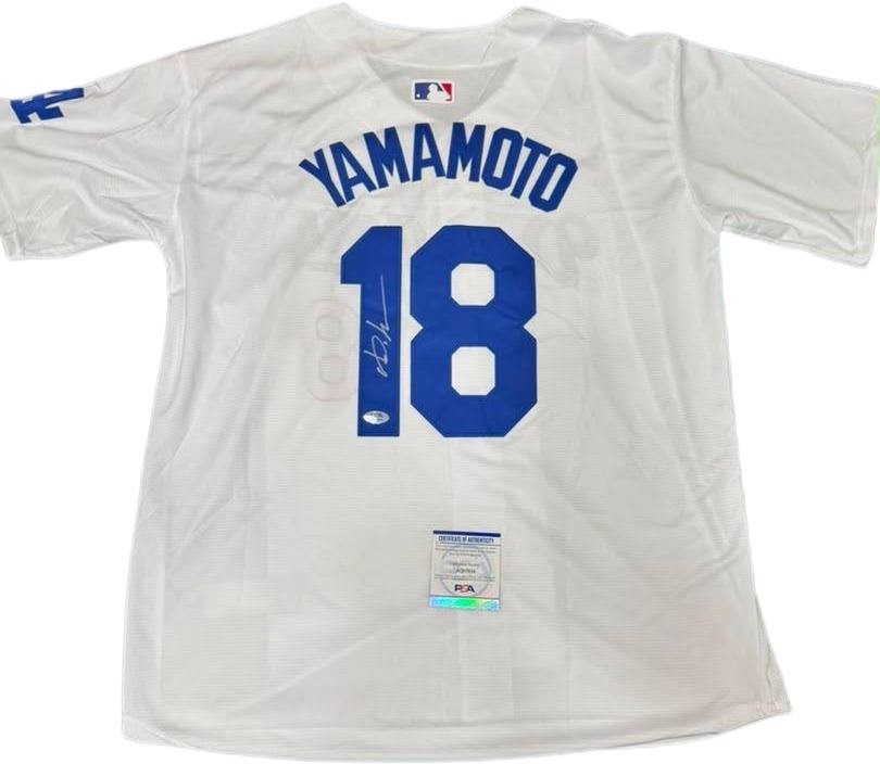 Yoshinobu Yamamoto LA Dodgers #18 Signed Autographed MLB Jersey PSA/DNA Yoshinobu Yamamoto LA Dodgers #18 Signed Autographed MLB Jersey PSA/DNA