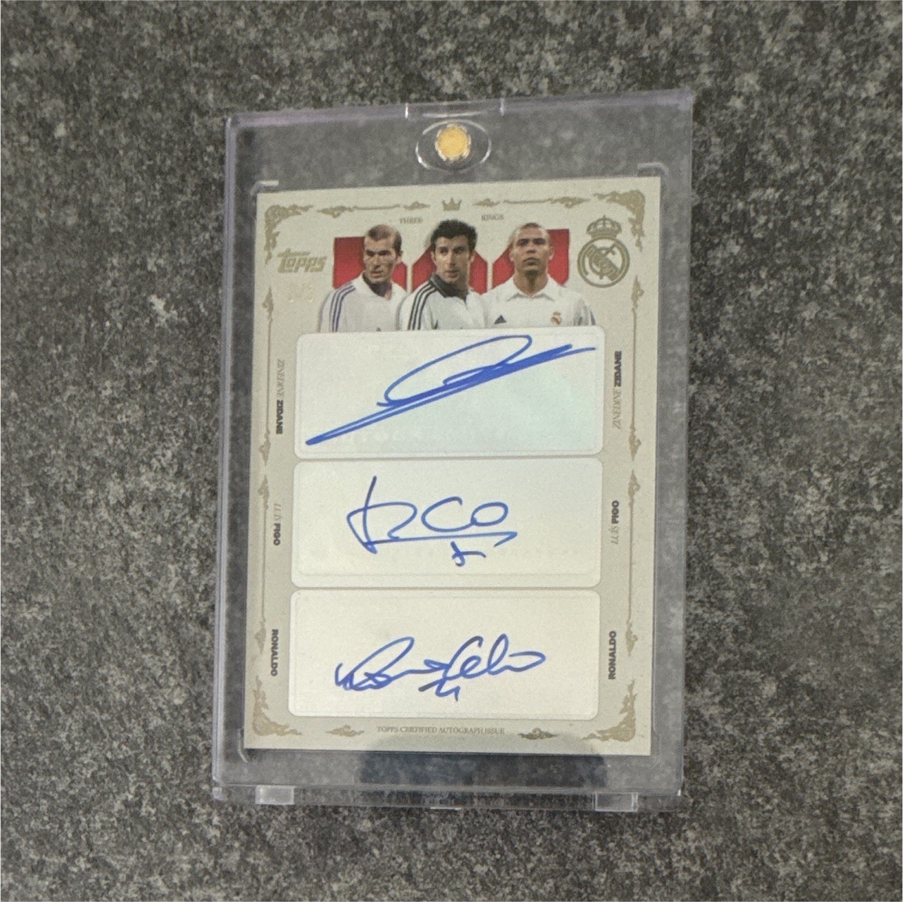 Topps Three Kings Autograph Zidane Figo Ronaldo Los Blancos Real Madrid 2025/26