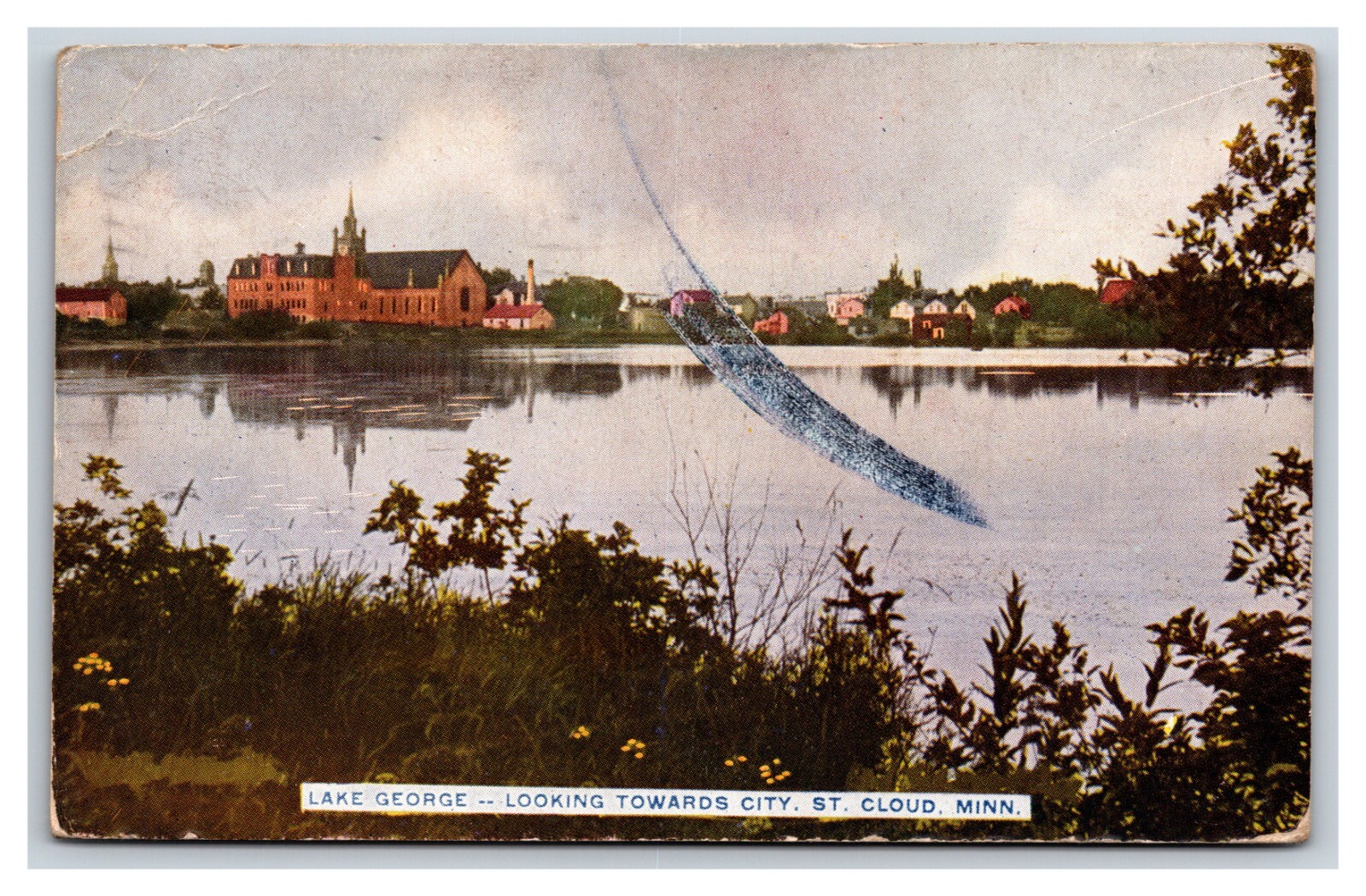Lake Geoge Looking Toward St. Cloud Minnesota MN 1910 DB Postcard P18