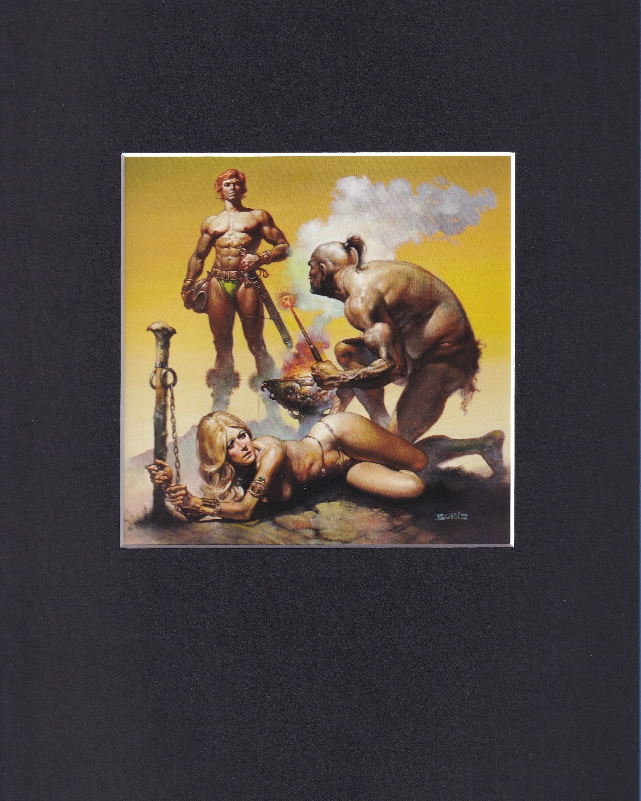 8X10 Matted Print Picture Fantasy Art: Boris Vallejo, Outlaw of Gor, 1975