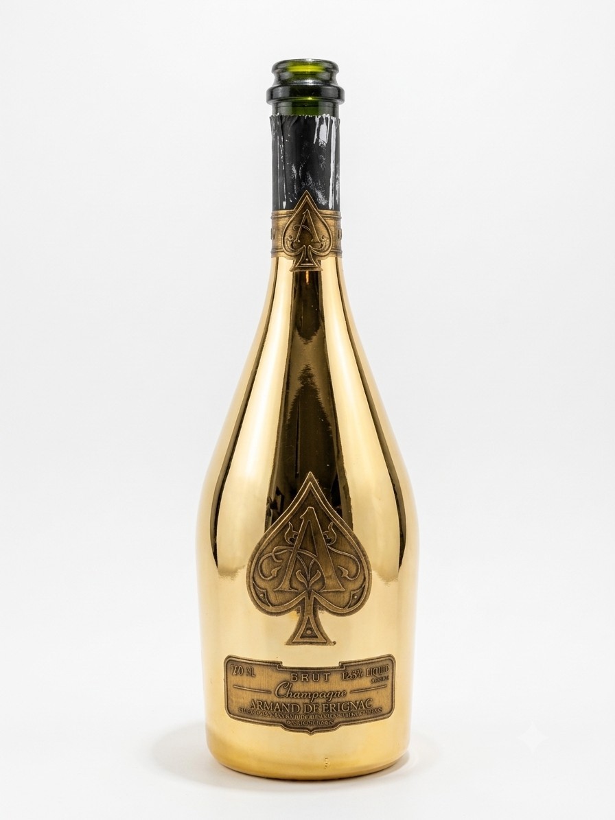 Armand de Brignac Ace of Spades Gold Champagne Empty Bottle 750ml Display Bar