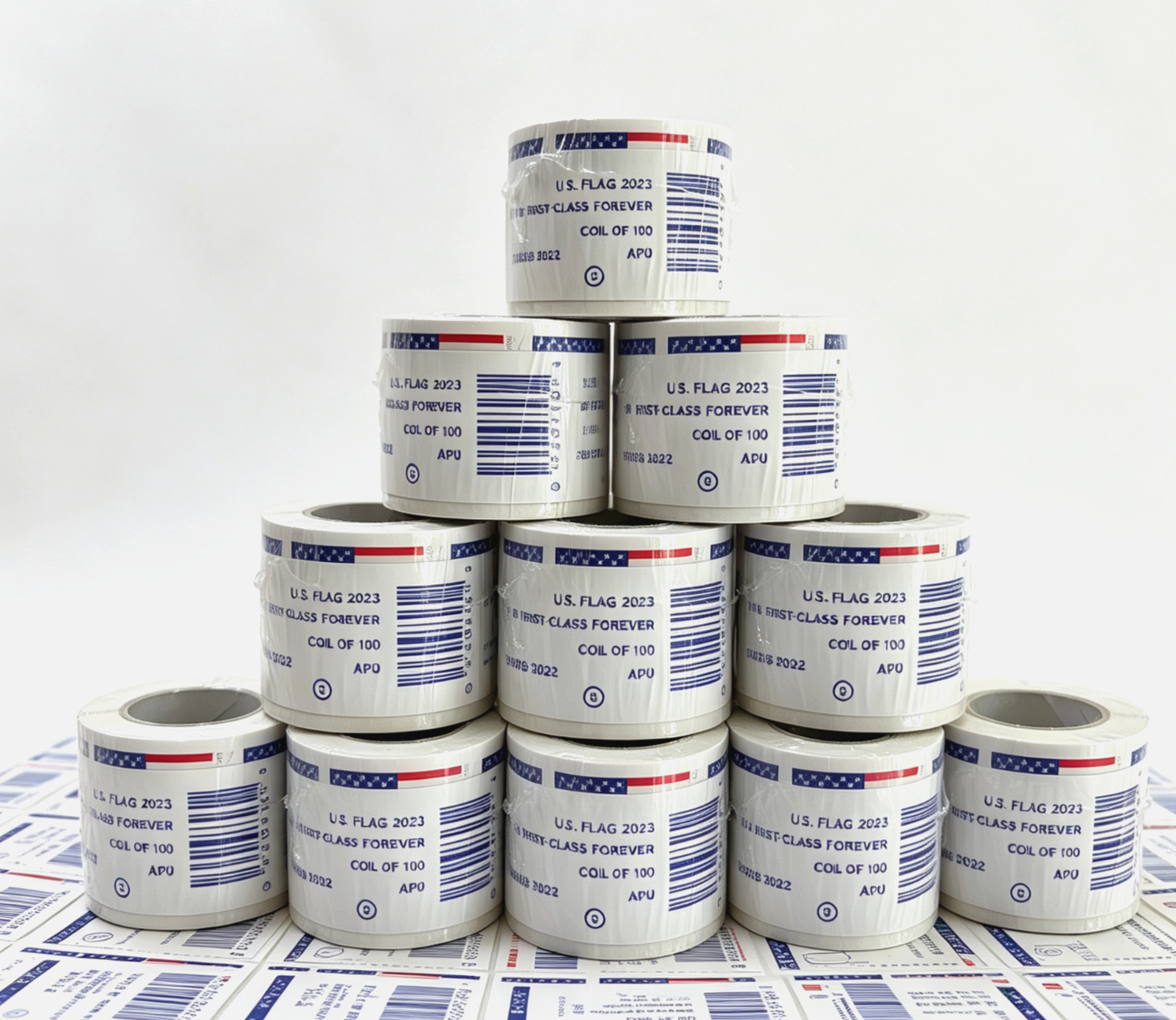 US 30 Rolls Of 100 2023 Flag US Postage （Brand new, unopened）3000pcs