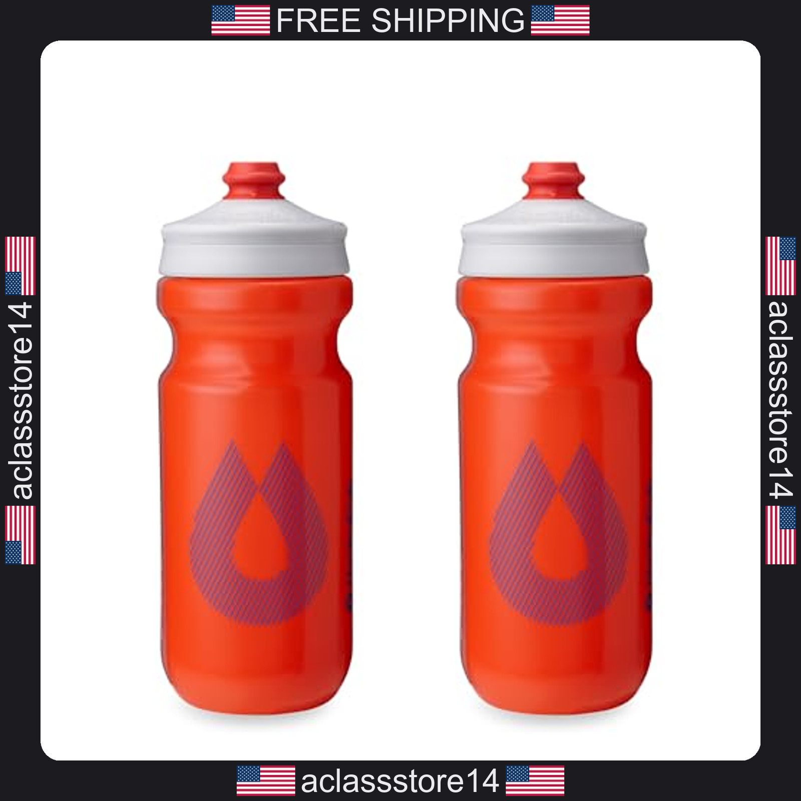 HydraPak Breakaway Surge Bike Water Bottle 2-Pack 20oz 25oz 30oz High Flow