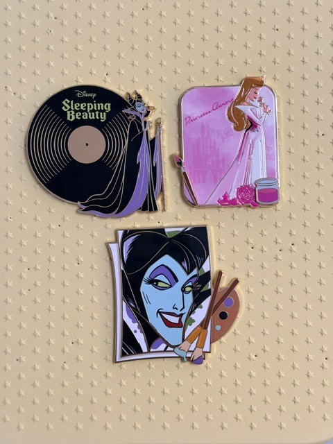PALM Maleficent/Aurora Inspired 3 Pin Lot