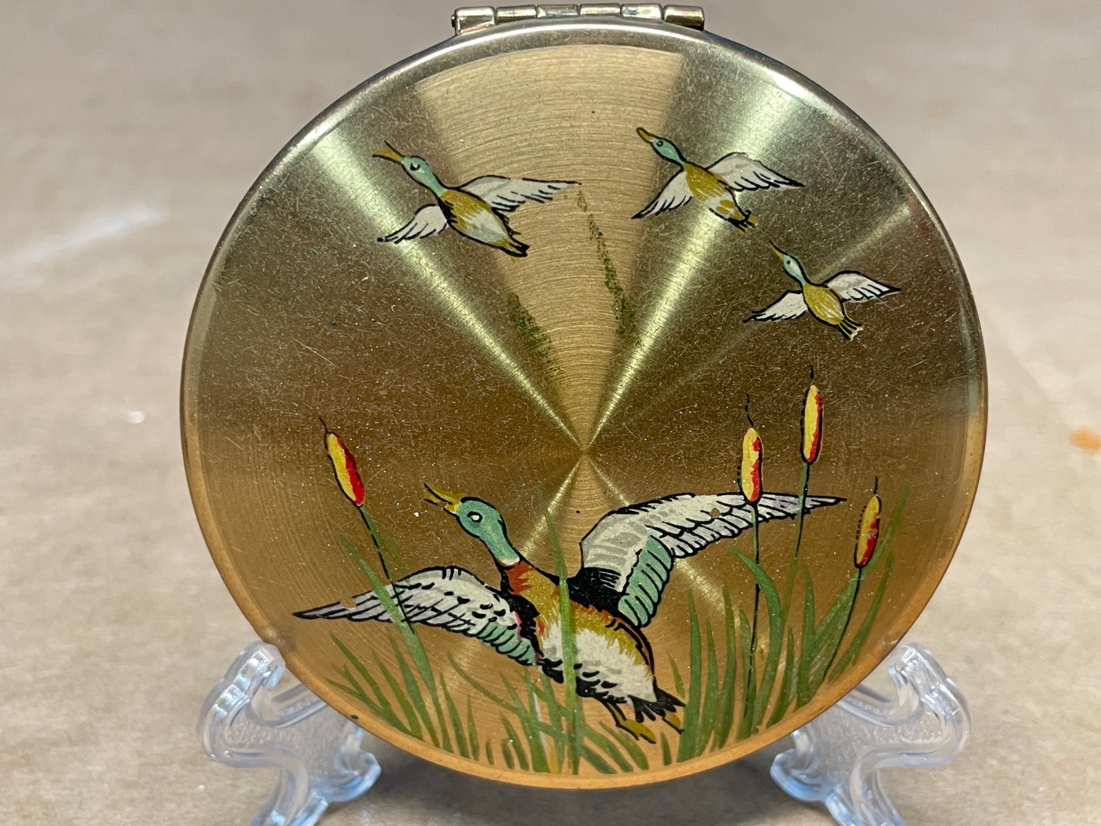Vintage Rare Mallard Ducks In Flight Kigu Compact