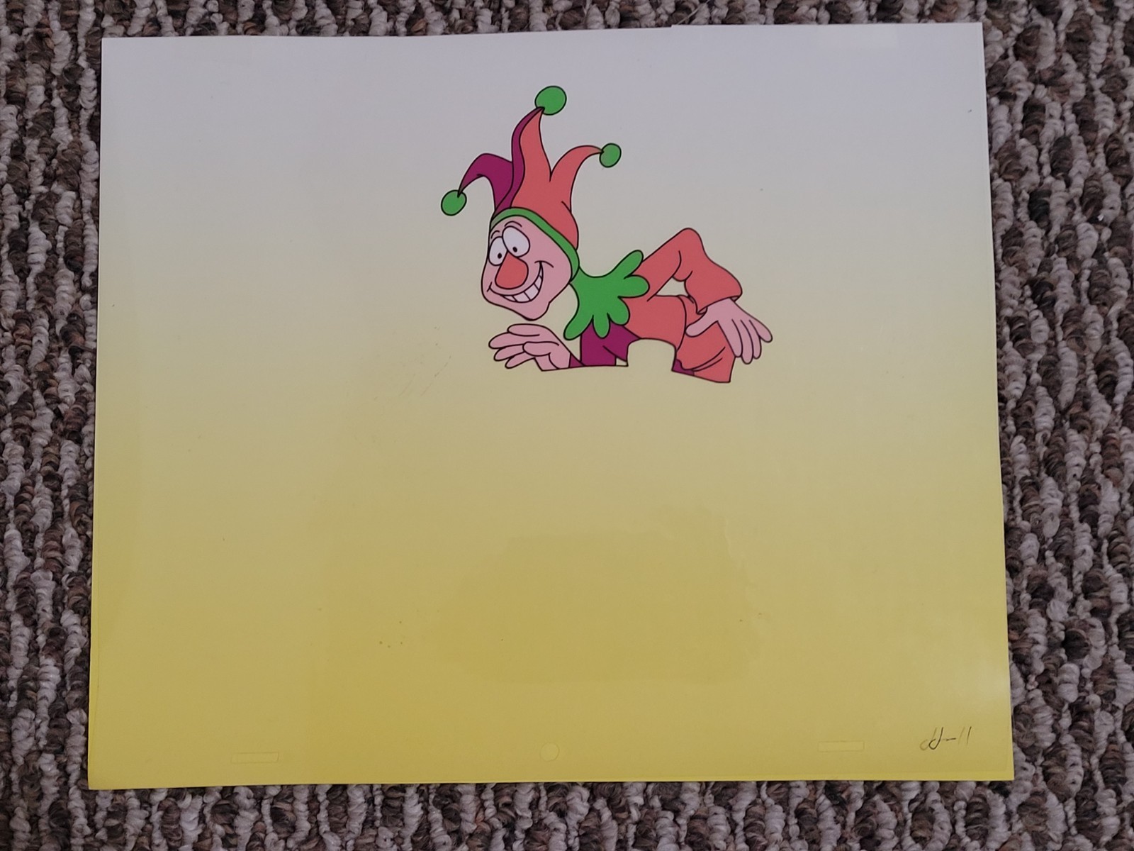 Original 1980s Halfsies Cereal Jester Animation Cel Quaker Oats Jay Ward Studio Original 1980s Halfsies Cereal Jester Animation Cel Quaker Oats Jay Ward Studio