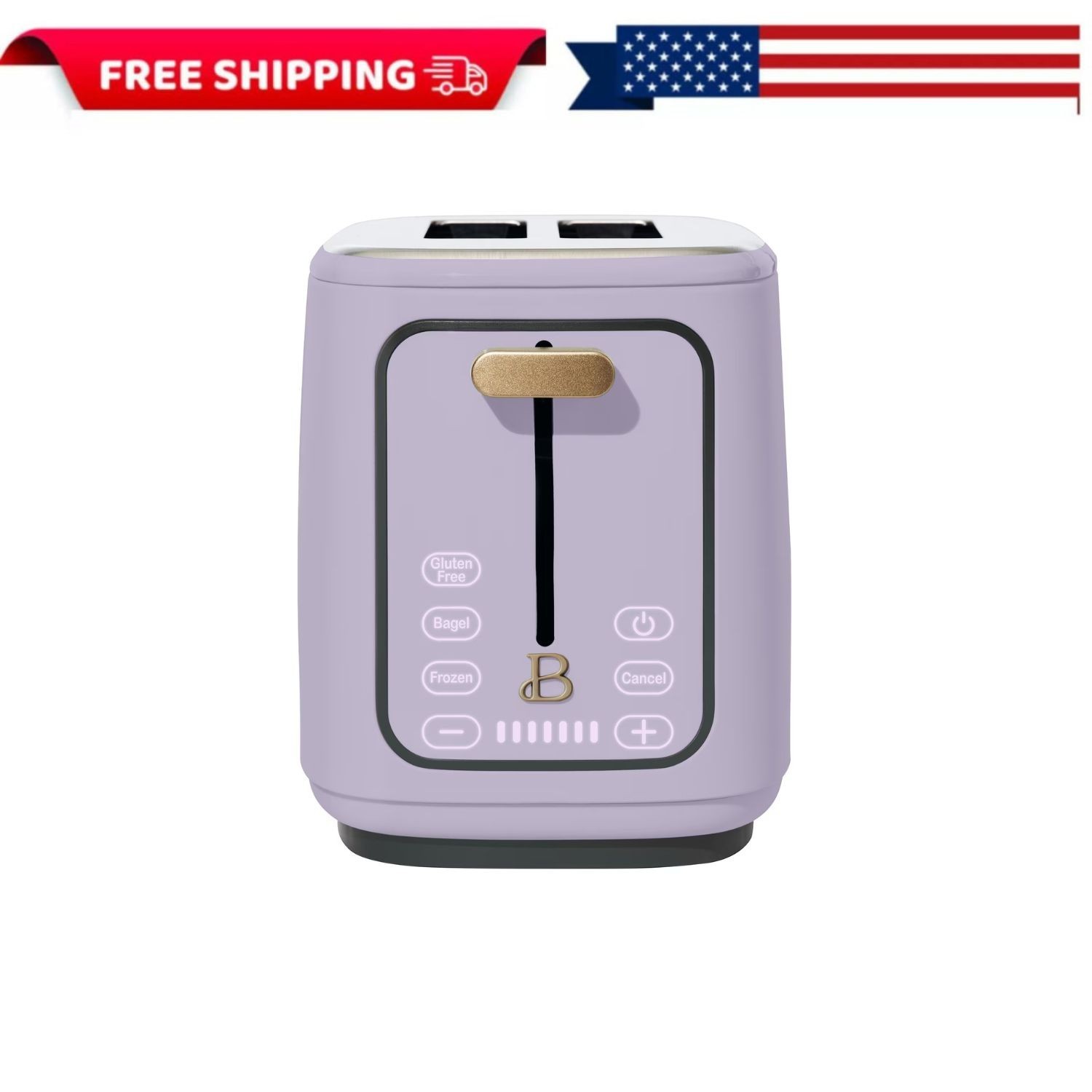 Beautiful 2-Slice Toaster Touchscreen Display Lavender Icing 900W