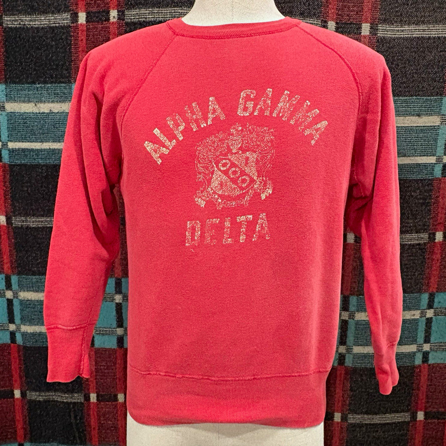 VTG 50s 60s Champion Running Man Alpha Gamma Delta Sweatshirt Sorority USA Rare