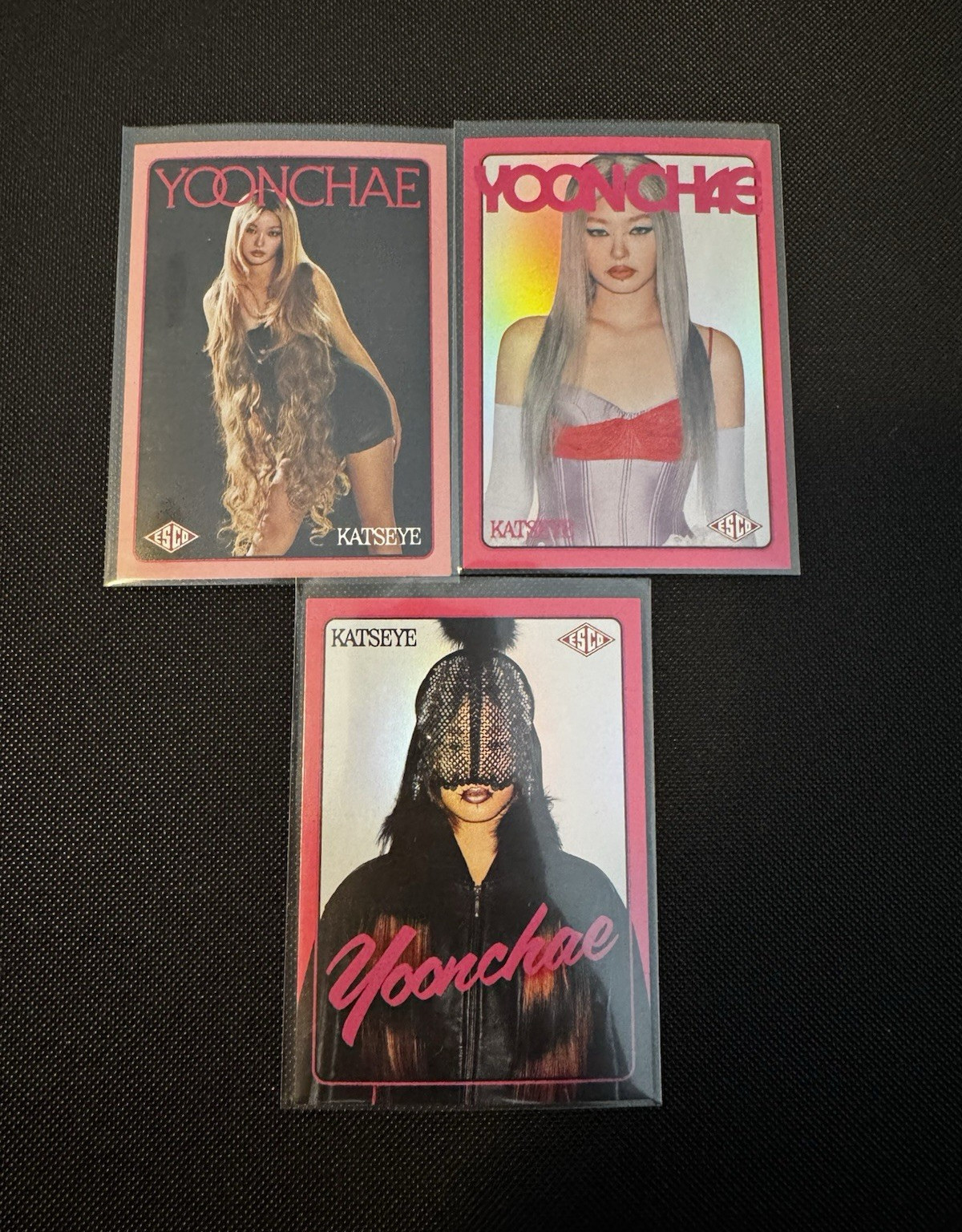 KATSEYE WILD Yoonchae 3-Card Lot #28 #38 #43 Holo Numbered HYBE X GEFFEN