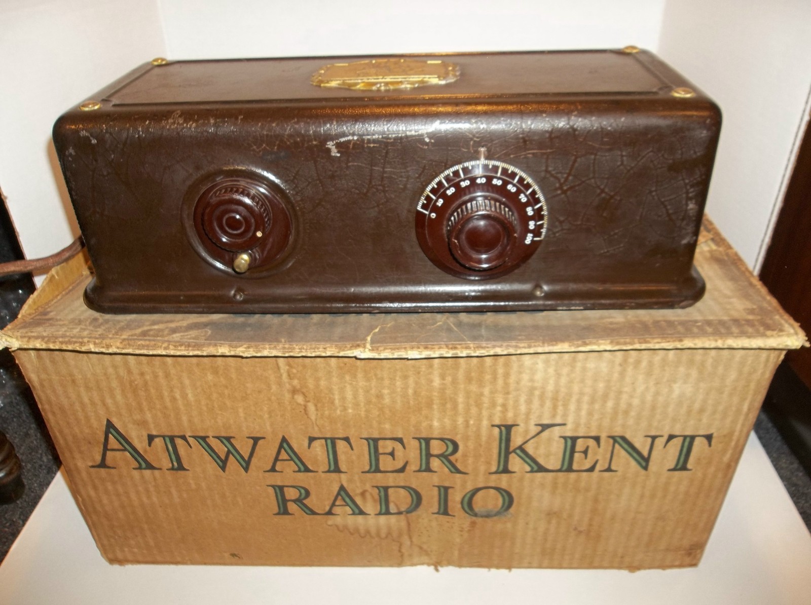 Atwater Kent Model 35 in Shipping Box Atwater Kent Model 35 in Shipping Box