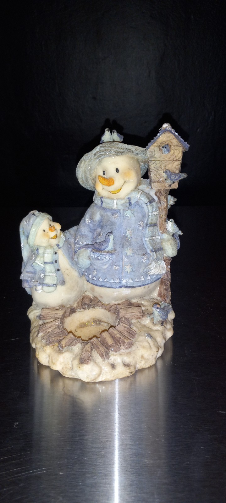 Vintage Encore Snow Buddies Candle Holder